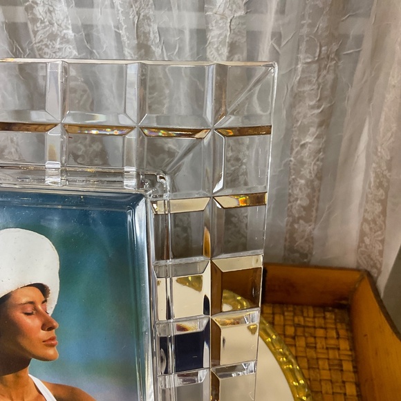 VTG Mikasa Cut Crystal Glass Picture Frame - Picture 5 of 7